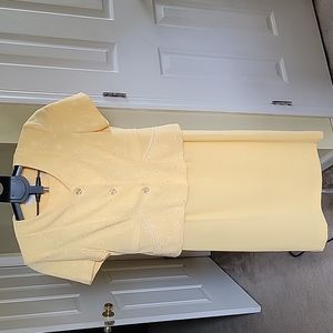 Women's Sag Harbor 2 pc.  Petite Dress, Color Yellow,  Size 6P